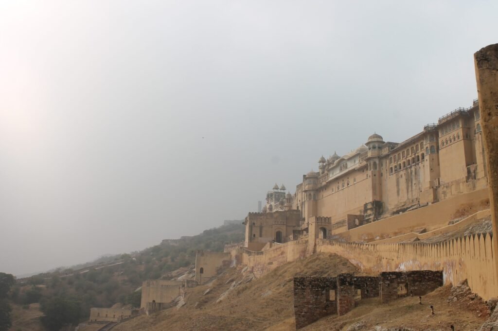 Amber Fort on its hillside outside Jaipur