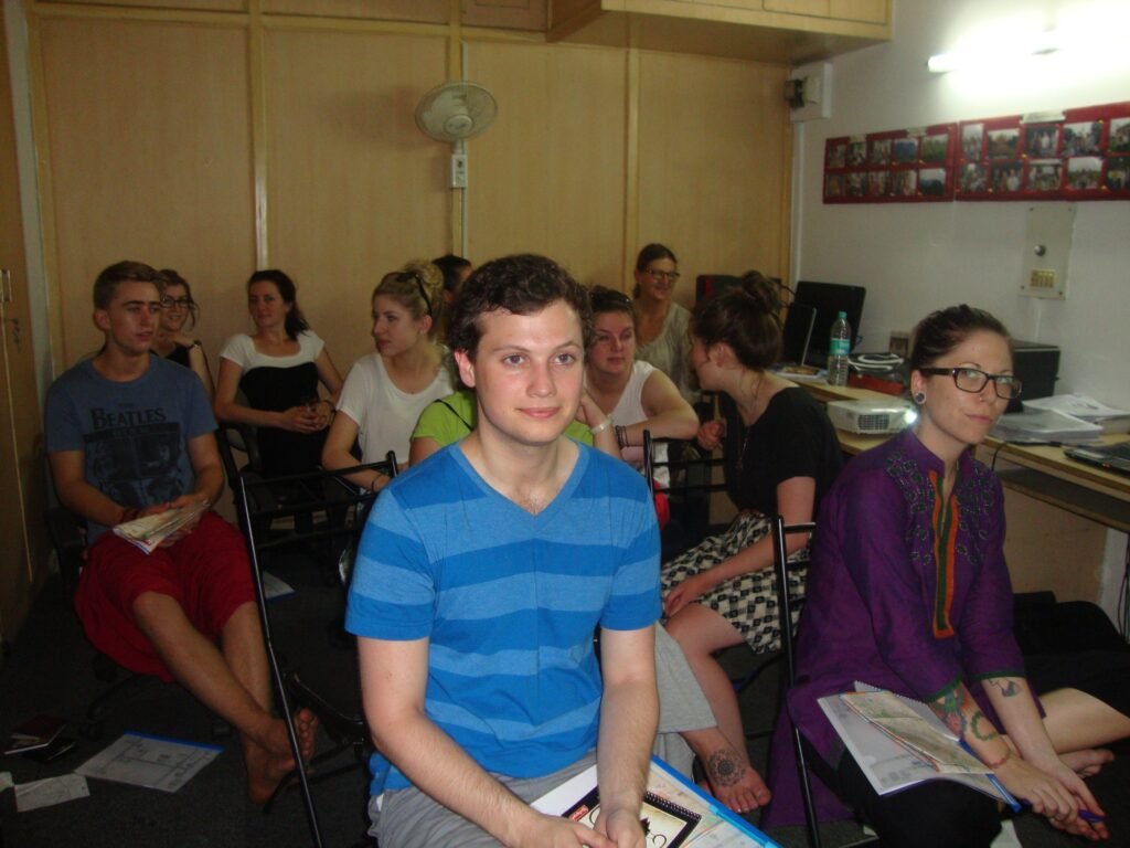 New volunteers at an orientation session in the Delhi office
