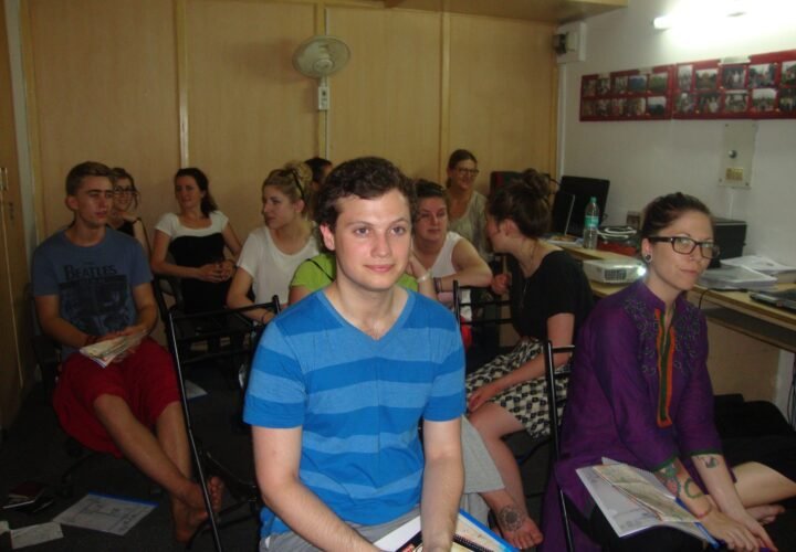 New volunteers at an orientation session in the Delhi office